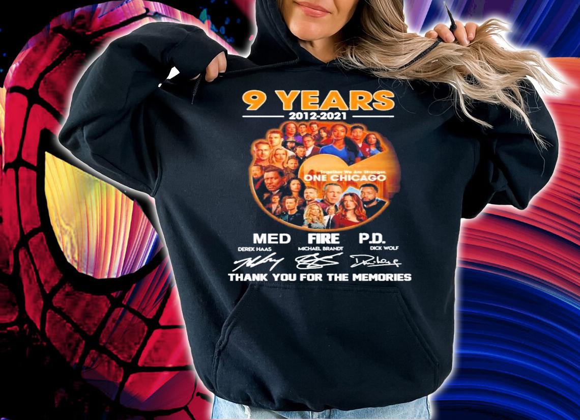 9 Years 2012 2021 Together We Are Stronger One Chicago Signatures t-shirt