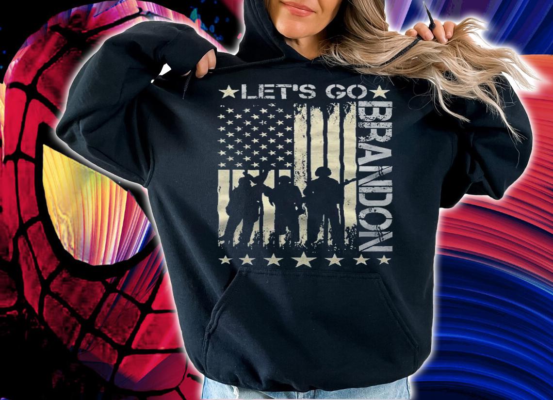 Gun American Flag Patriots Let's Go Brandon, Flag Patriots T-Shirt hoodie
