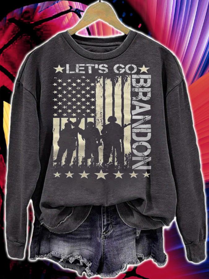 Gun American Flag Patriots Let's Go Brandon, Flag Patriots T-Shirt sweatshirt