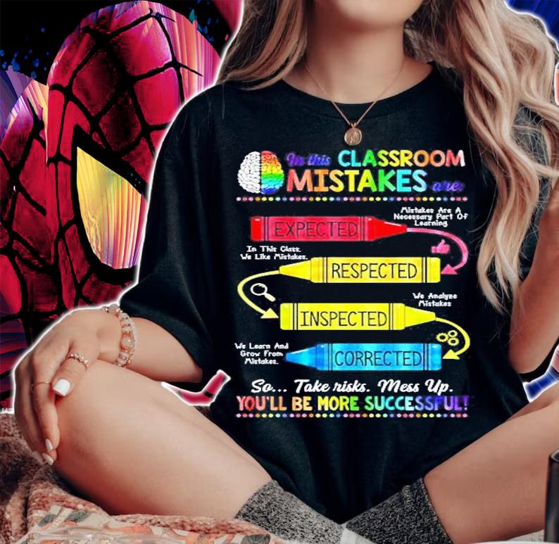 In This Classroom Mistakes Are Expected Respected Inspected Corrected Shirt