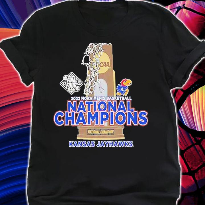 Kansas Jayhawks Original Retro Brand 2022 NCAA Men's Basketball National Champions Final Four T-Shirt