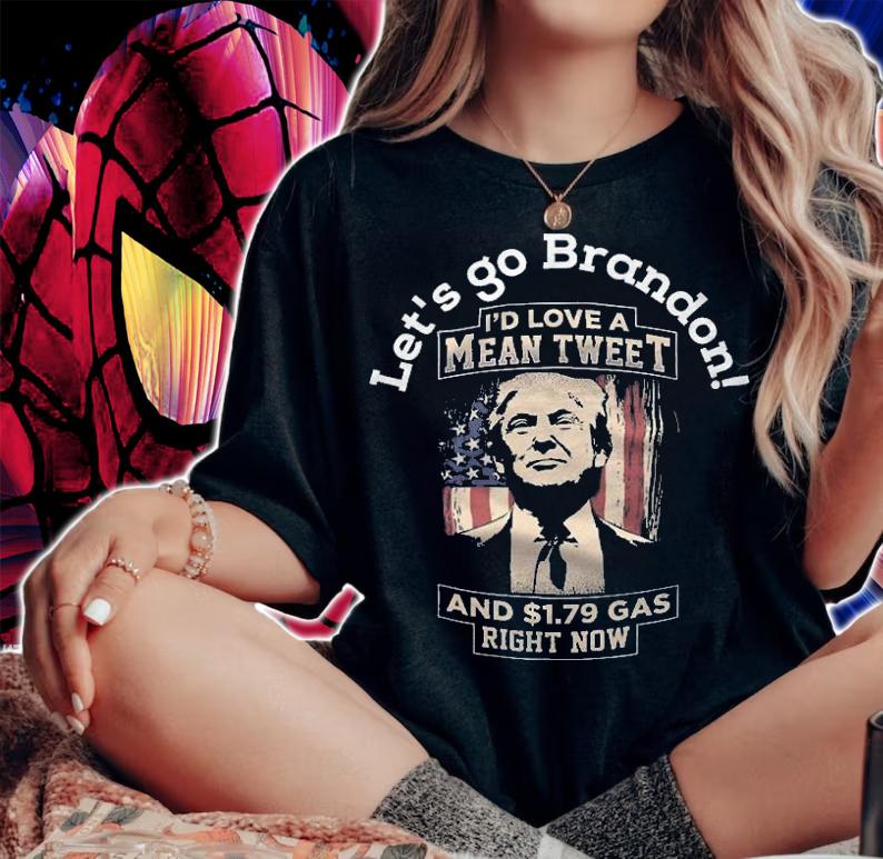 Let's Go Brandon Pro Trump 2024 Flag Anti Joe Biden T-Shirt woman shirt