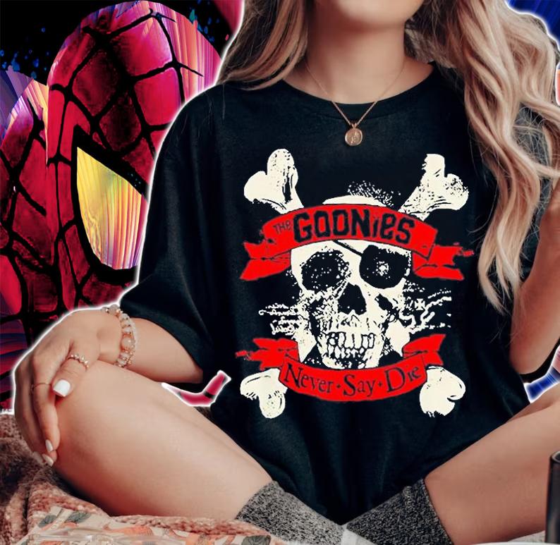 The Goonies Never Say Die Skull And Crossbones T-Shirt woman shirt
