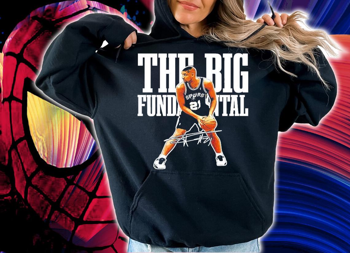 Tim Duncan The Big Fundamental Basketball Legend Signature T-Shirt hoodie
