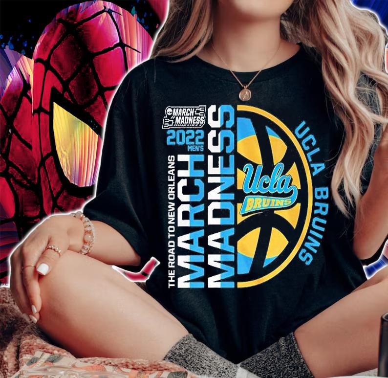 UCLA Bruins 2022 Mens NCAA The Road To New Orleans March Madness T-Shirt woman shirt