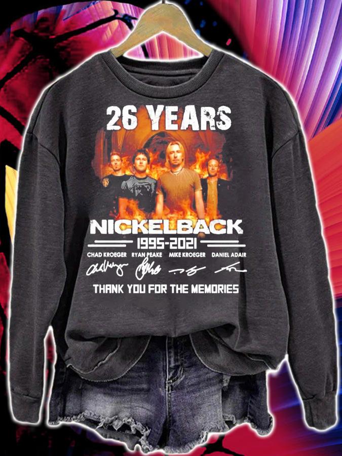 26 years Nickelback 1995-2021 signatures t-shirt