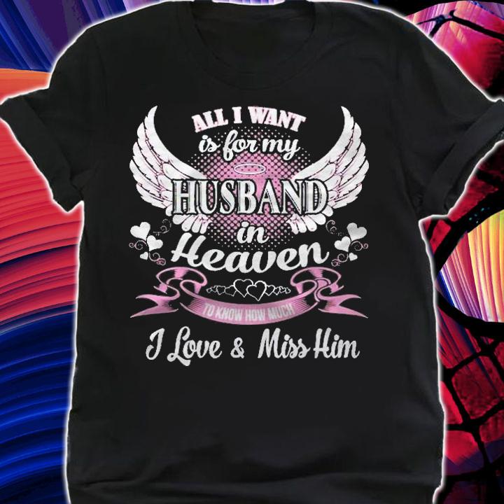 For My Husband Lives In Heaven, Husband Guardian Angel Shirt shirt