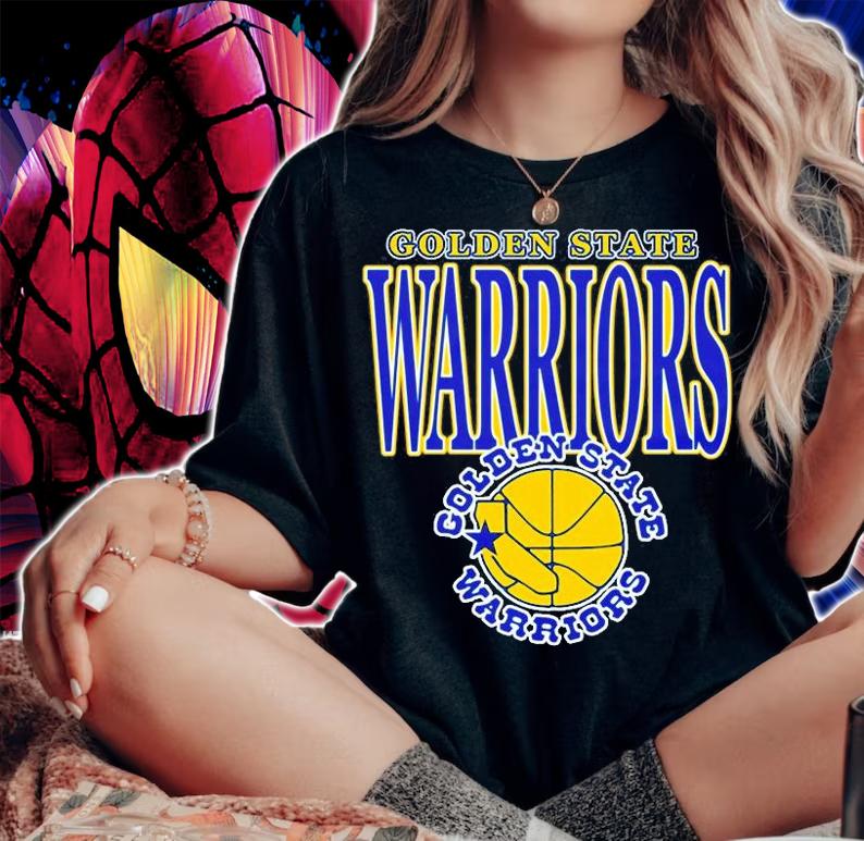 Golden State Warriors 90's Retro NBA T-Shirt woman shirt