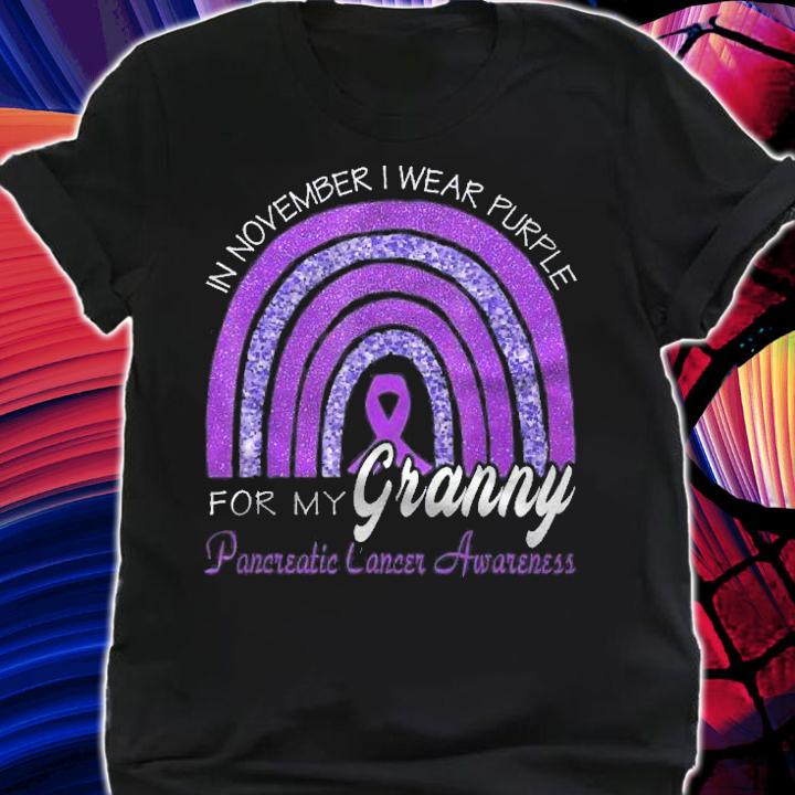 I Wear Purple For My Granny  Pancreatic Cancer Awareness Shirt shirt