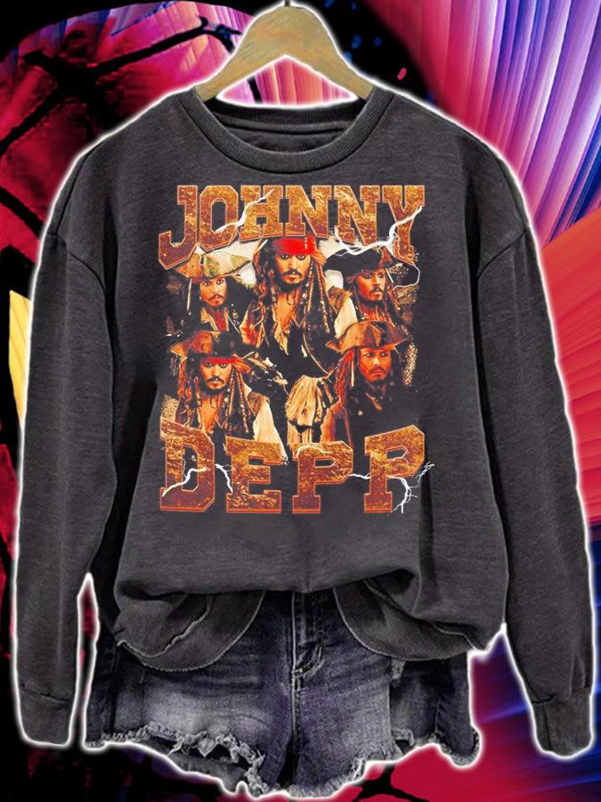 Johnny Depp Vintage 90s Justice For T-Shirt sweatshirt