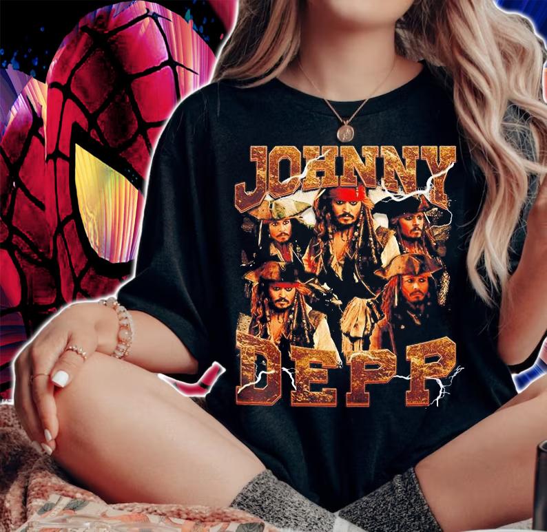 Johnny Depp Vintage 90s Justice For T-Shirt woman shirt