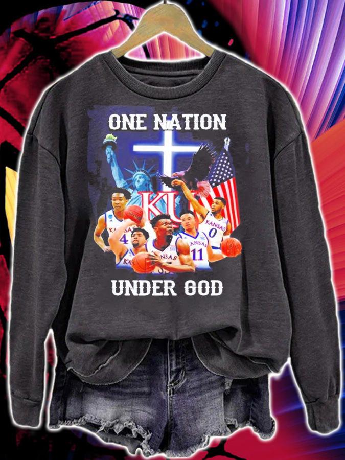 Kansas Seahawks Basketball One Nation Under God Shirt sweatshirt