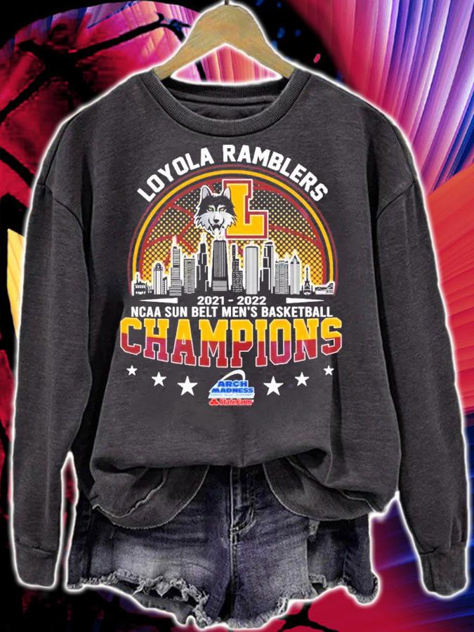 Loyola Ramblers 2021-2022 NCAA Missouri Valley Men's Basketball Champions Shirt sweatshirt