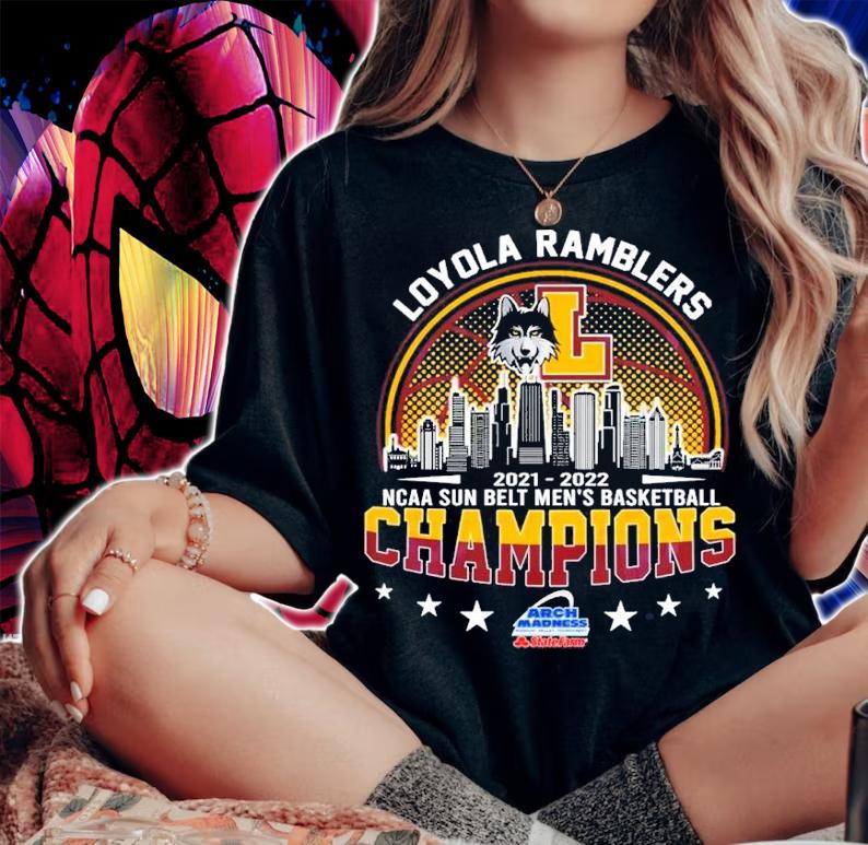 Loyola Ramblers 2021-2022 NCAA Missouri Valley Men's Basketball Champions Shirt woman shirt
