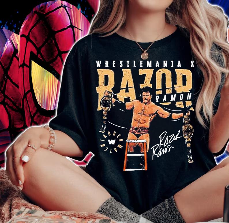 Razor Ramon Mens Cotton Legends WWE T-Shirt