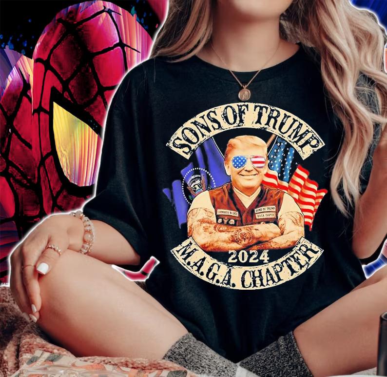 Sons of Trump Maga Chapter 2024 Retro T-shirt woman shirt