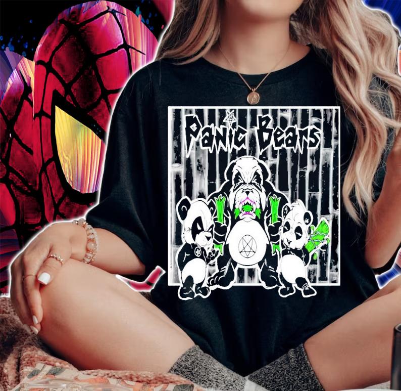 Black Metal Pandas Bears shirt woman shirt
