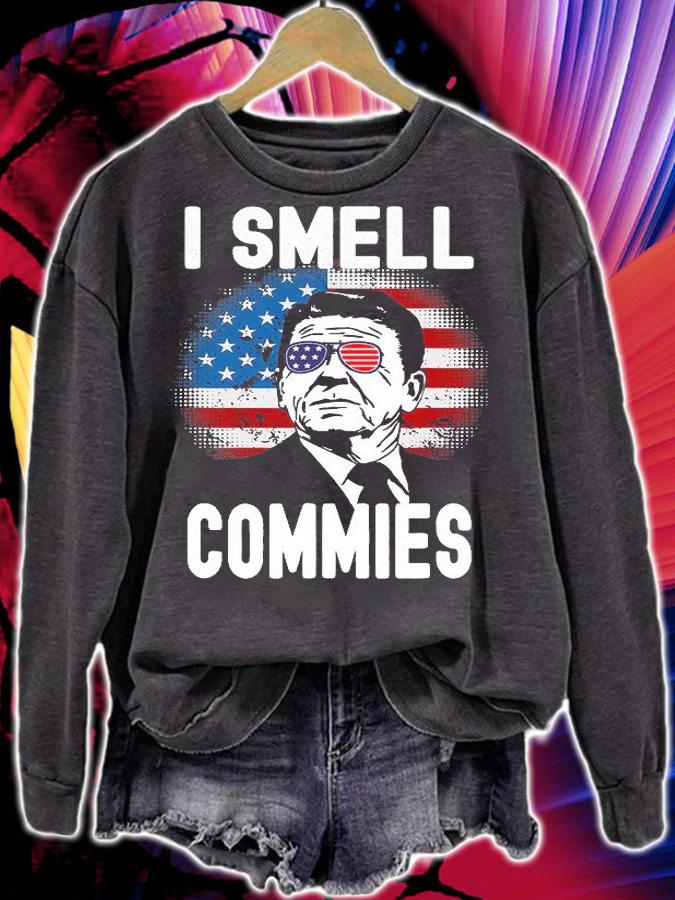 Funny Reagan Political Humor I Smell Commies Reaganomics T-Shirt