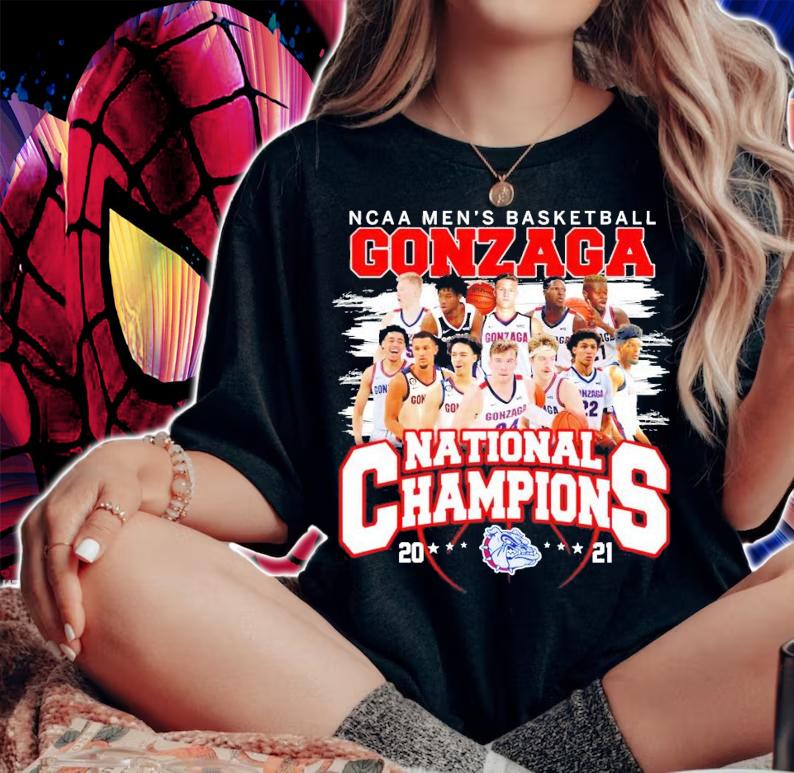 NCAA men's basketball Gonzaga Bulldogs National Champions 2021 shirt woman shirt