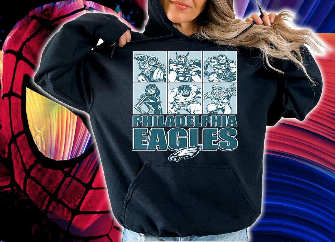 Philadelphia Eagles Disney Marvel Avengers Line-Up shirt