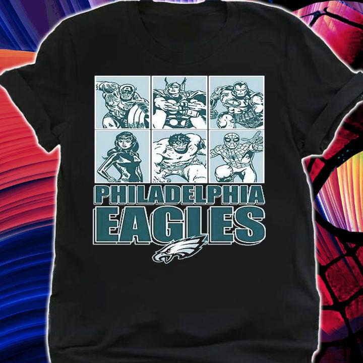 Philadelphia Eagles Disney Marvel Avengers Line-Up shirt