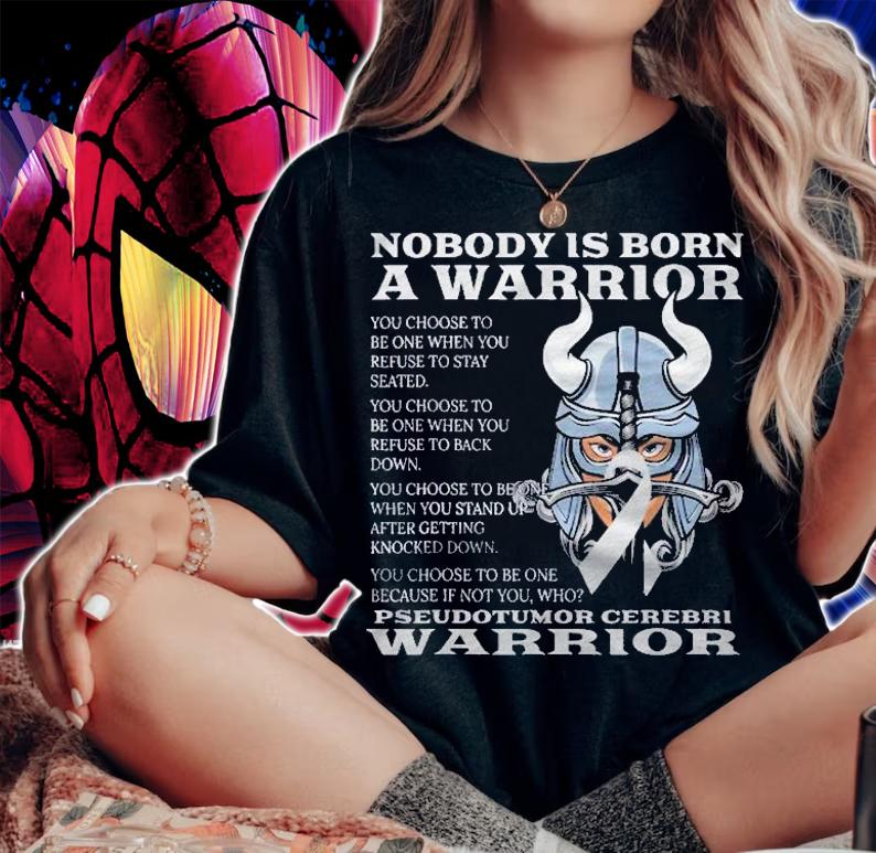 Pseudotumor Cerebri Awareness Brain Disease Related Fighter Shirt woman shirt