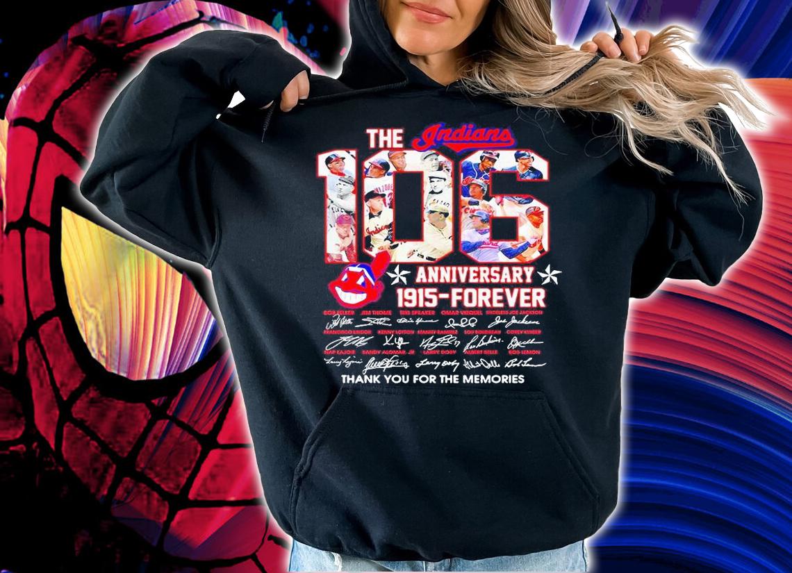 The Indianas 106 Anniversary 1915-Forever thank you for the memories signature T-shirt