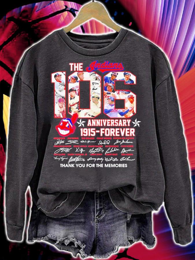 The Indianas 106 Anniversary 1915-Forever thank you for the memories signature T-shirt