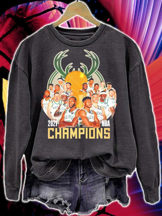 Bucks 2021 NBA Champions all team shirt