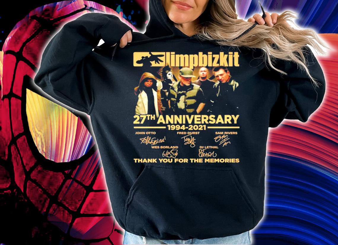 Limp Bizkit 27th anniversary 1994-2021 signatures shirt