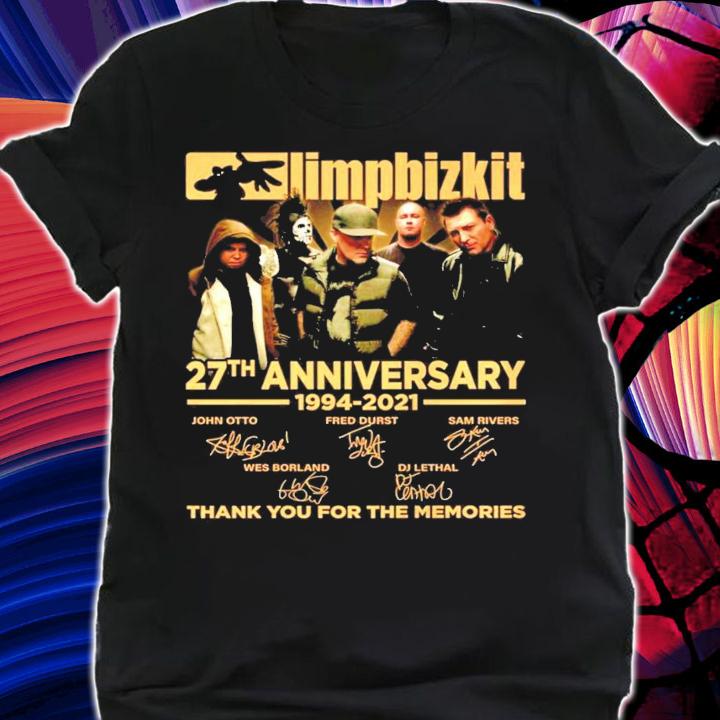 Limp Bizkit 27th anniversary 1994-2021 signatures shirt