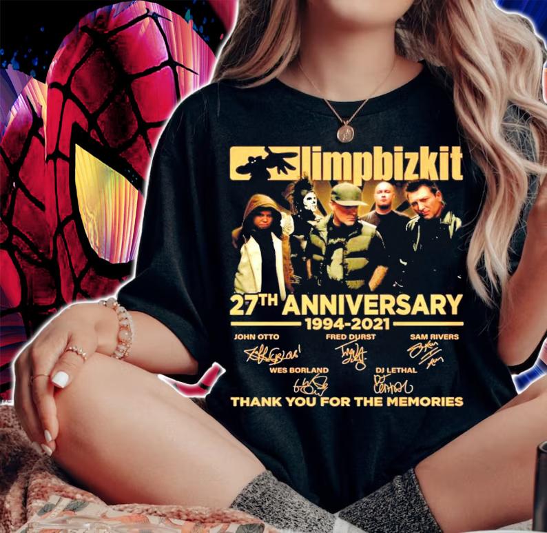 Limp Bizkit 27th anniversary 1994-2021 signatures shirt
