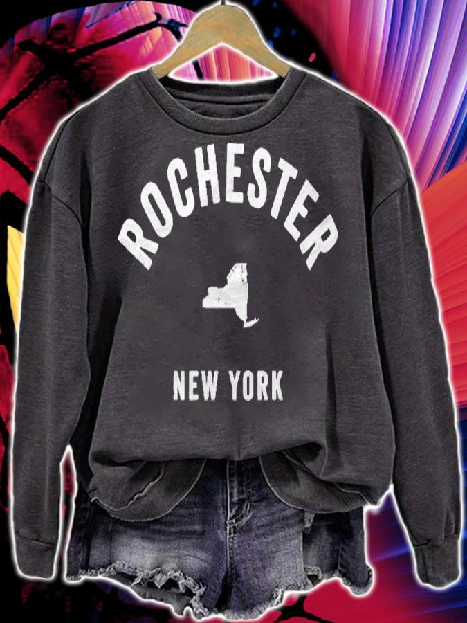 Rochester New York Ny Vintage 70S Athletic Sports Design Shirt sweatshirt