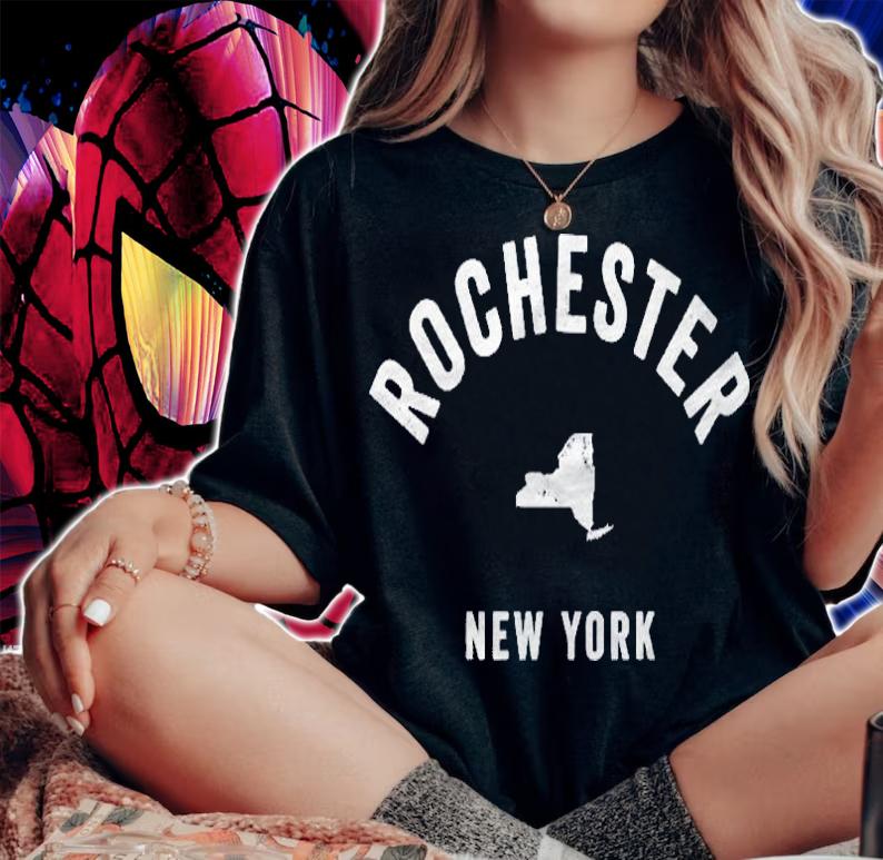 Rochester New York Ny Vintage 70S Athletic Sports Design Shirt woman shirt