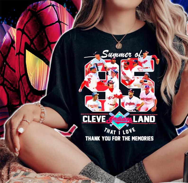 Summer of Cleveland Indians that I love thank you for the memories shirt woman shirt