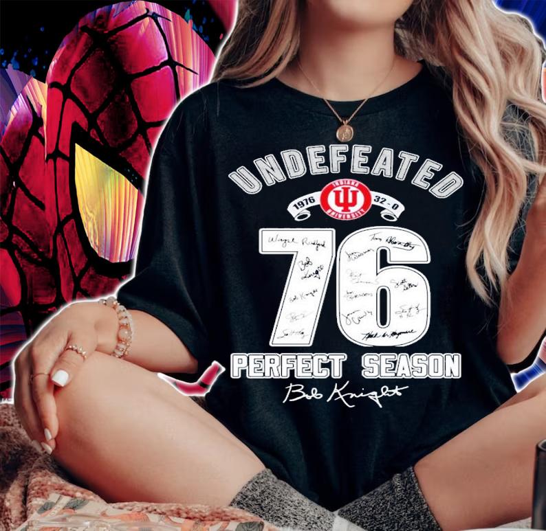 Undefeated 1976 32-0 Perfect Season Indiana University signature shirt t-shirt