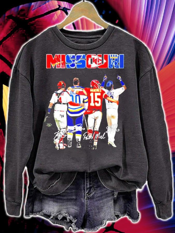 Missouri Yadier Molina Ryan OReilly Patrick Mahomes Salvador Perez signatures t-shirt sweatshirt