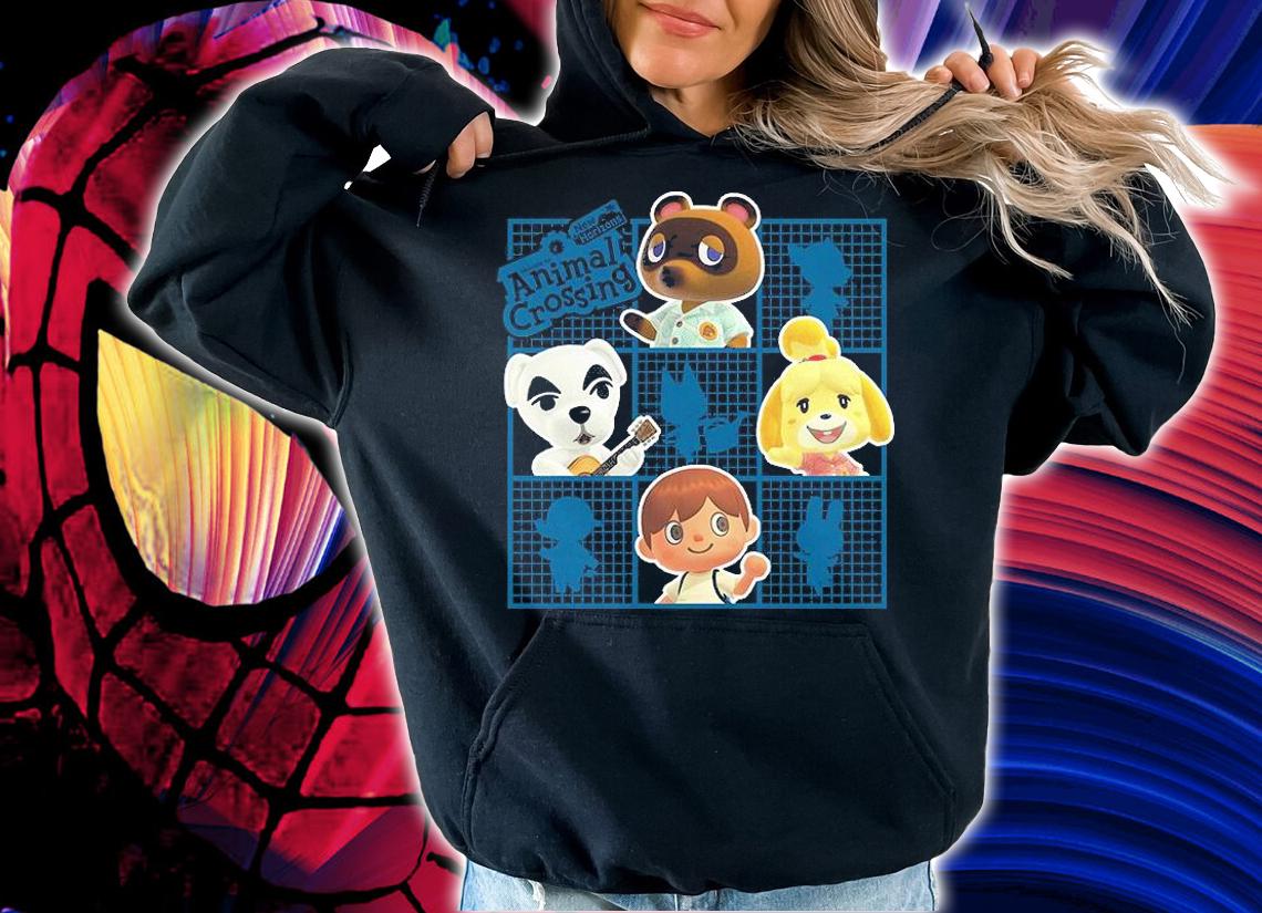 New Horizons Welcome to Animal Crossing Resident Grid T-shirt hoodie