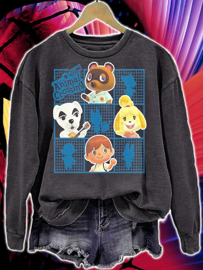 New Horizons Welcome to Animal Crossing Resident Grid T-shirt sweatshirt
