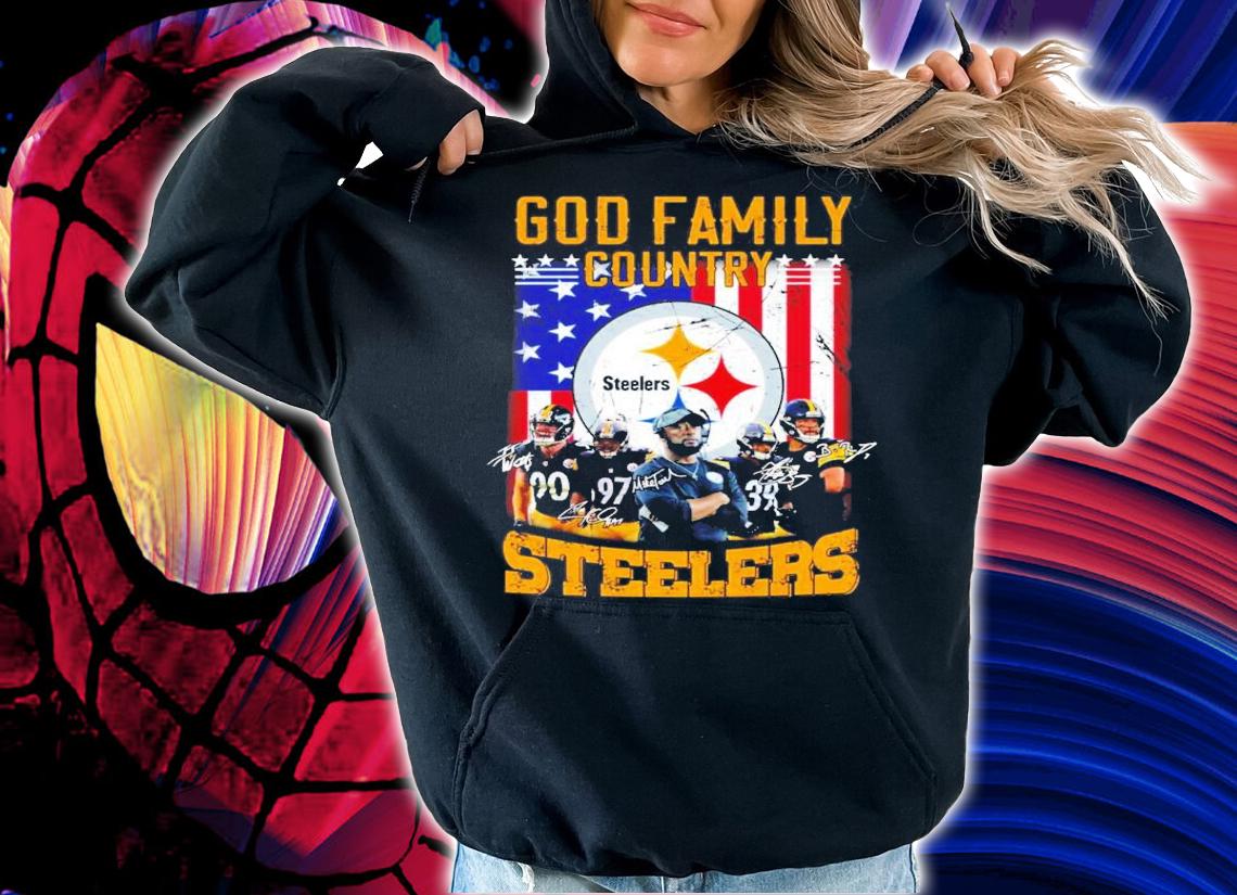 Pittsburgh Steeler god family country signatures shirt hoodie