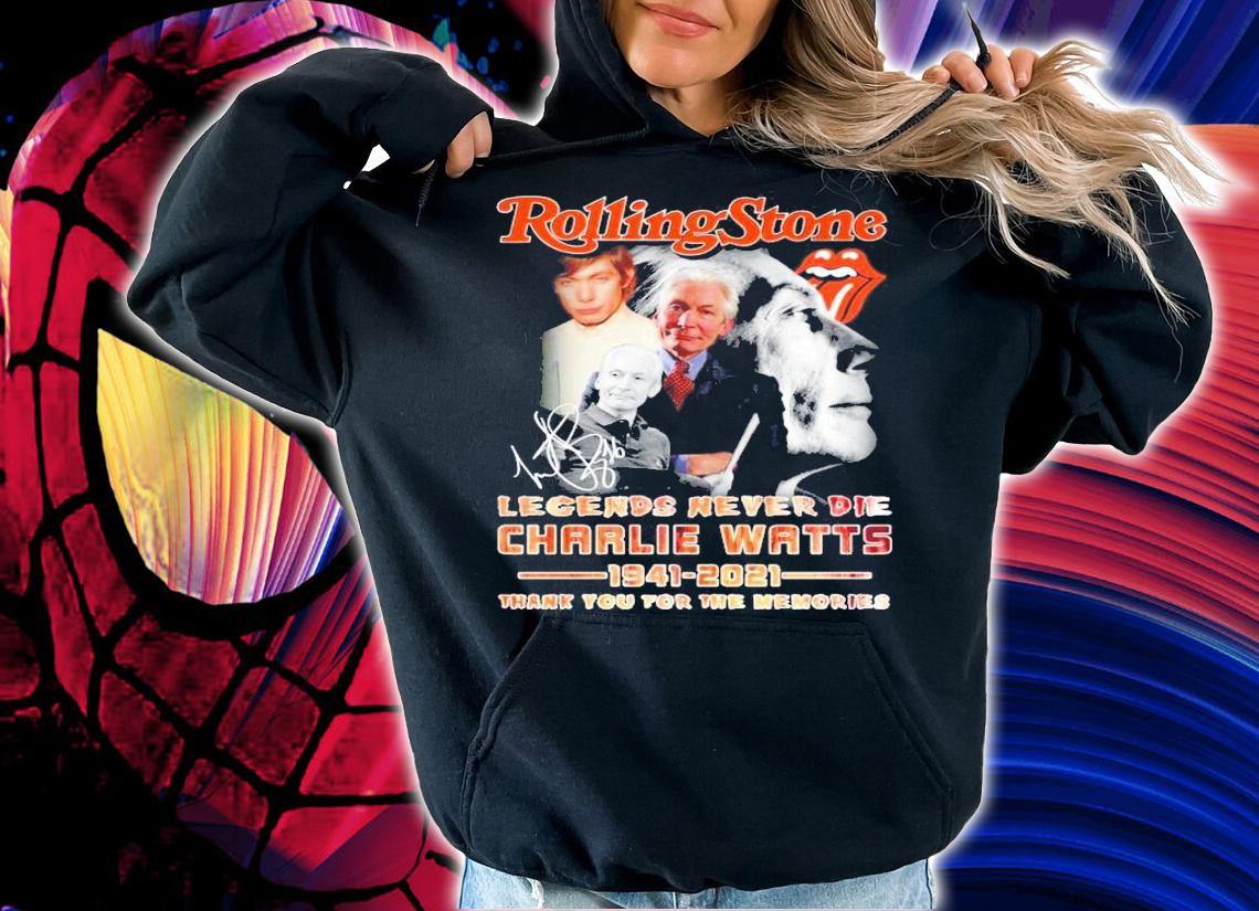 Rolling Stone legends never die Charlie Watts signature shirt hoodie