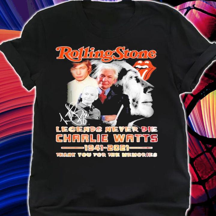 Rolling Stone legends never die Charlie Watts signature shirt shirt