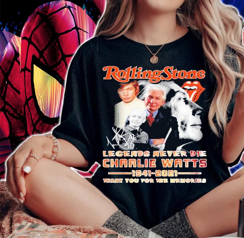 Rolling Stone legends never die Charlie Watts signature shirt woman shirt
