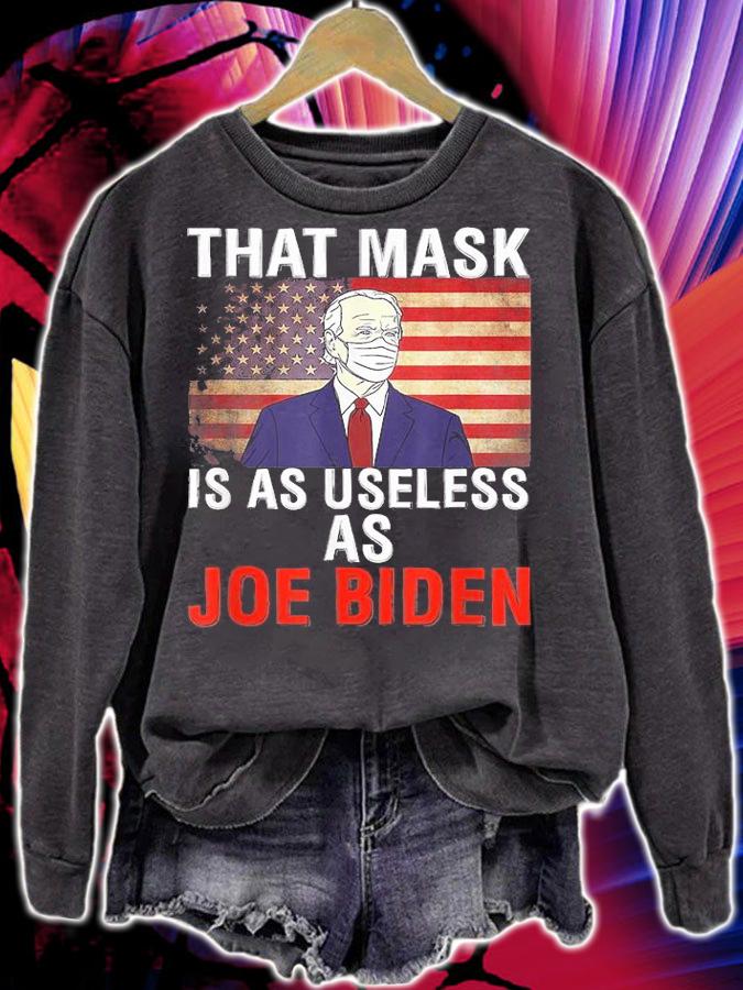 That Mask Is As Useless As Joe Biden USA Flag shirt