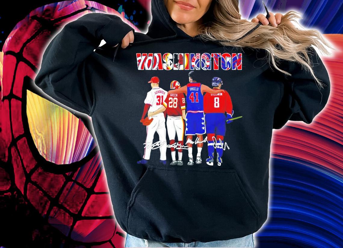 Washington Max Scherzer Darrell Green Unseld Rui Hachimura signatures shirt hoodie