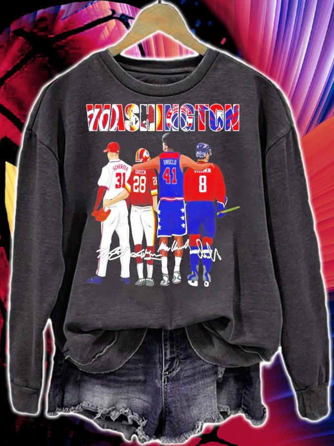 Washington Max Scherzer Darrell Green Unseld Rui Hachimura signatures shirt sweatshirt