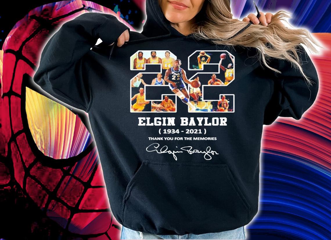 22 Elgin Baylor 1934 2021 thank you for the memories signature shirt
