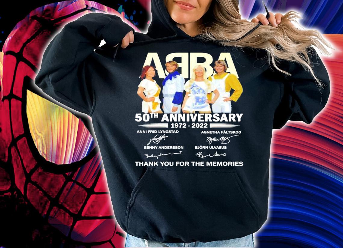 50th anniversary 1972-2022 ABBA signatures t-shirt