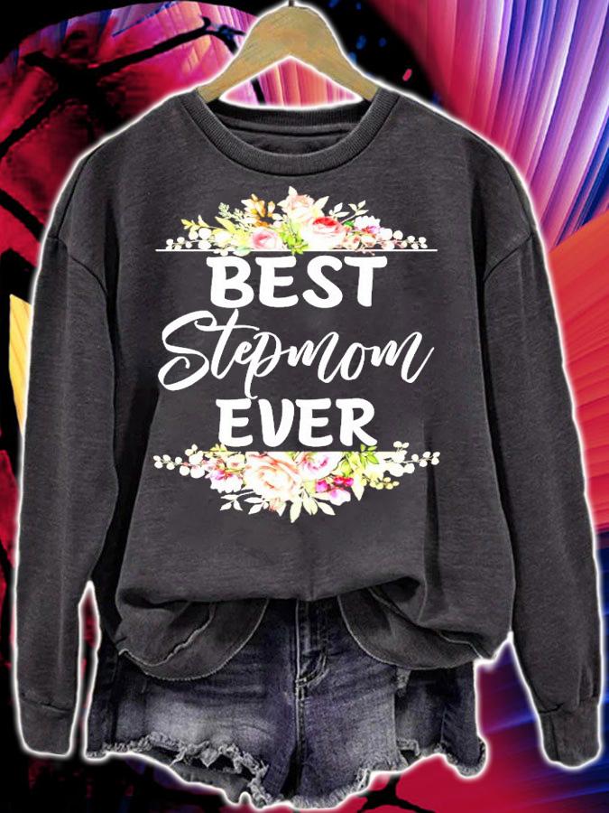 Best Stepmom ever Mother's Day flower shirt