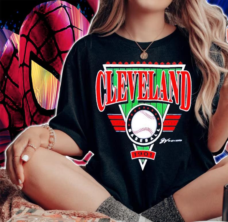 Cleveland baseball 1901 signature shirt woman shirt